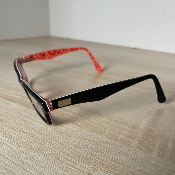 Ray-Ban RB5206 2479 Eyeglasses Red w/ Logo Inside Frames Only 52-18-140 - Picture 3 of 9